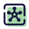 Hub icon in Cute Outline Style