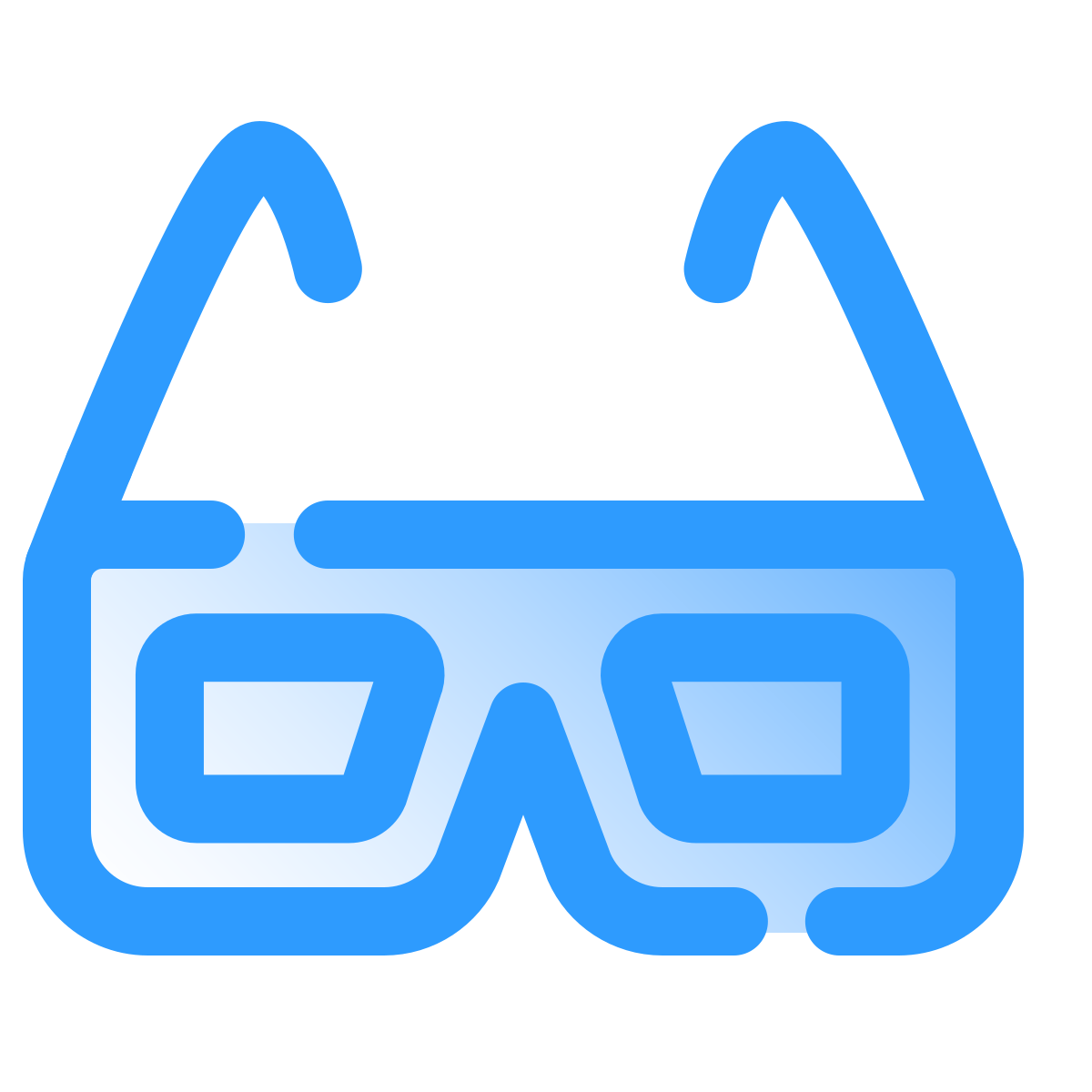 pulsar gradient style 3d glasses icon