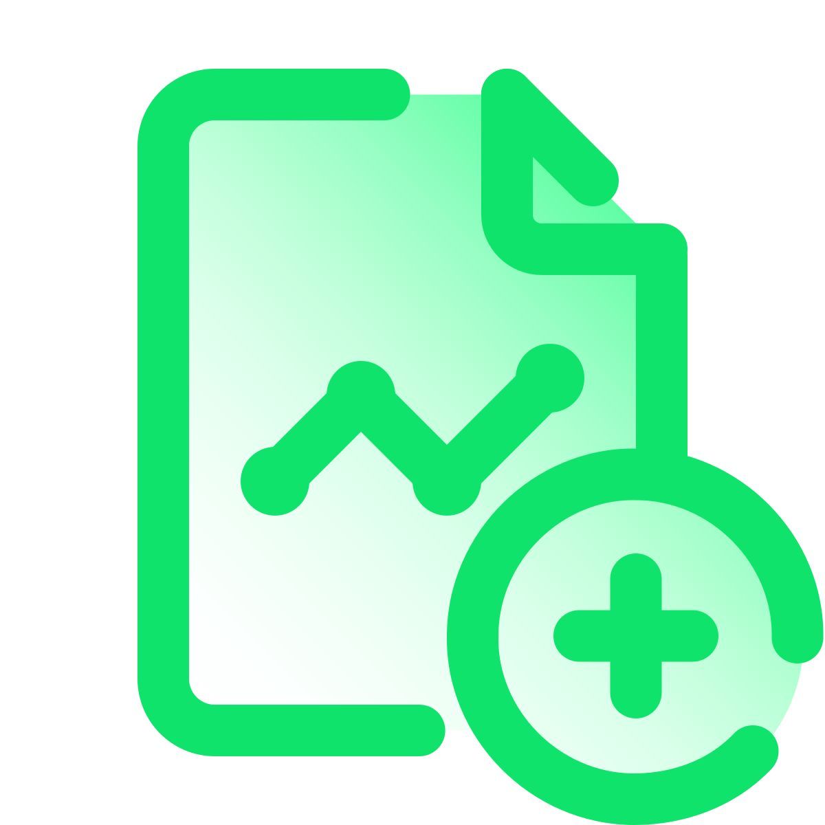 pulsar gradient style adicionar o relatório gráfico icon