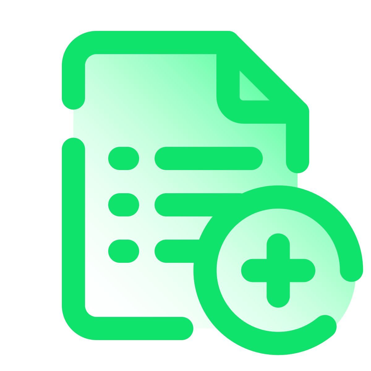 pulsar gradient style añadir lista icon