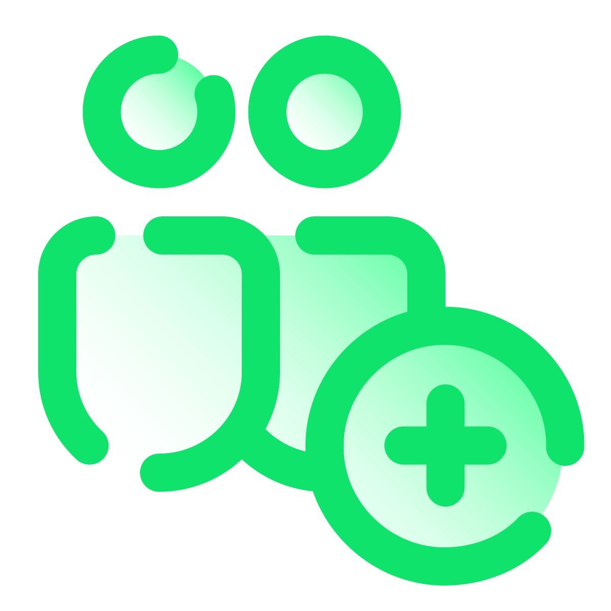 pulsar gradient style aggiungi gruppo utente uomo uomo icon