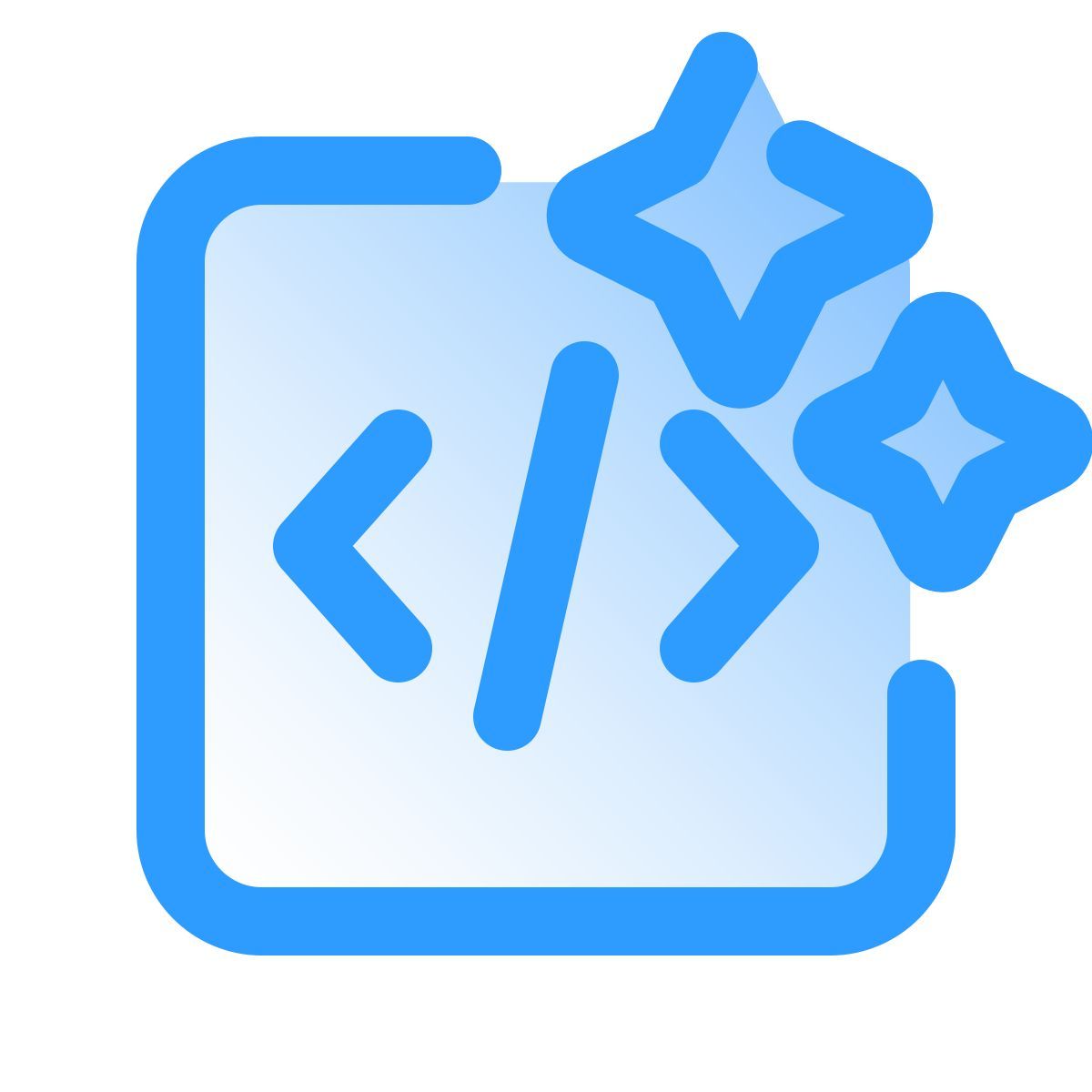 pulsar gradient style 人工智能生成的代码 icon