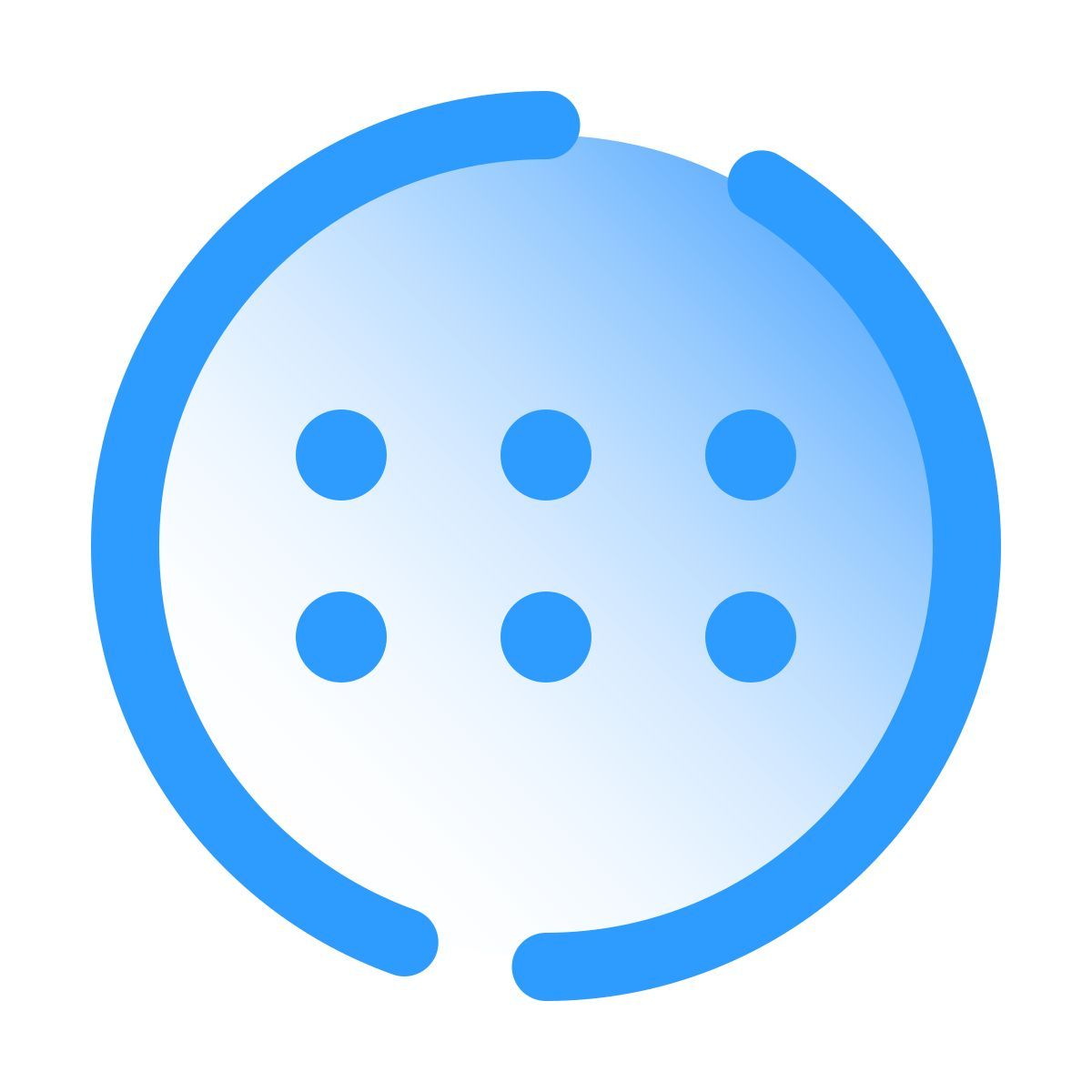 pulsar gradient style cajón de aplicaciones android icon