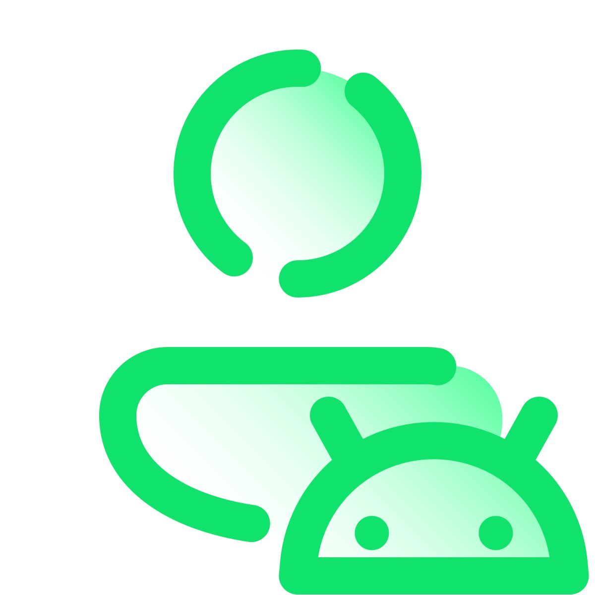 pulsar gradient style android benutzer icon