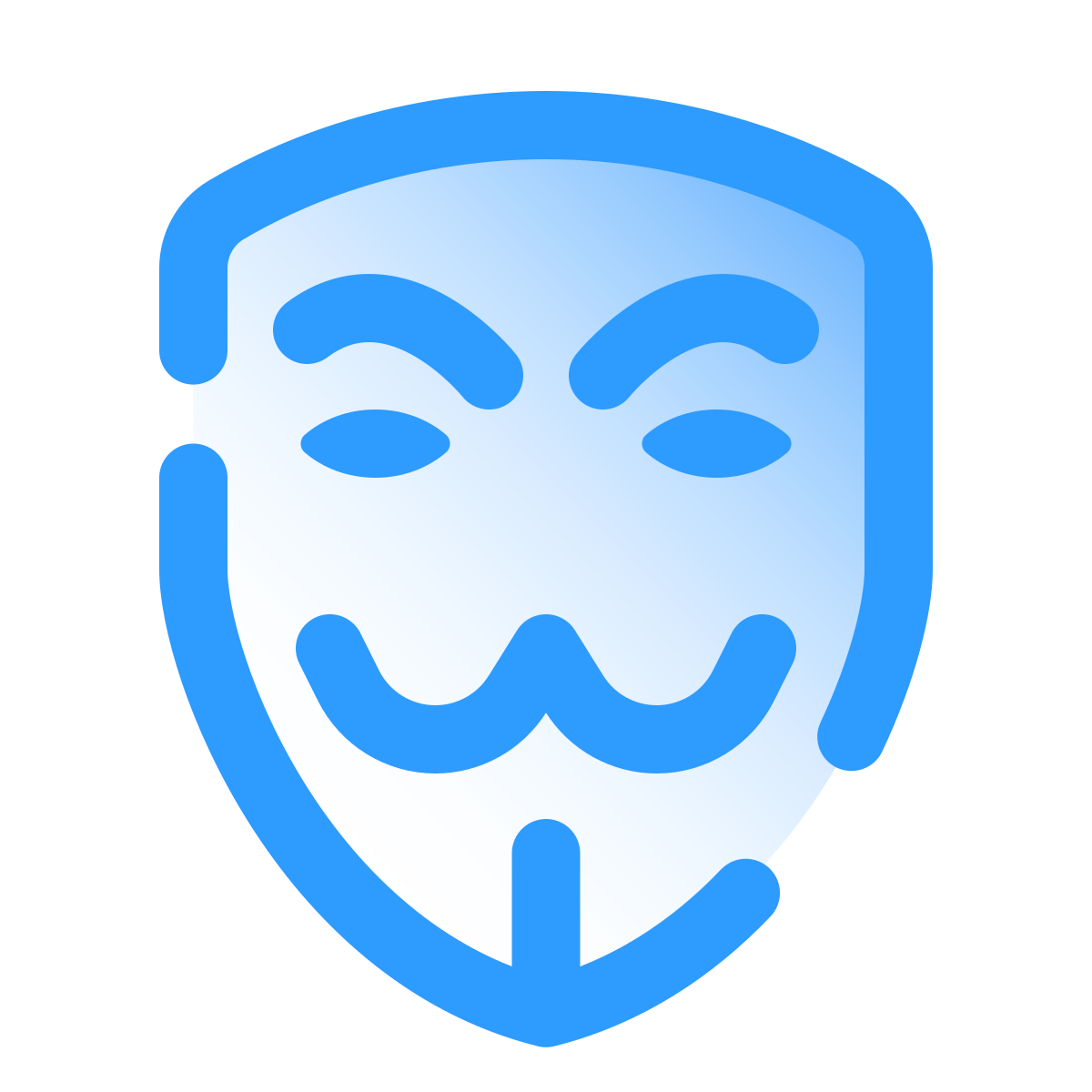 pulsar gradient style anonymous mask icon