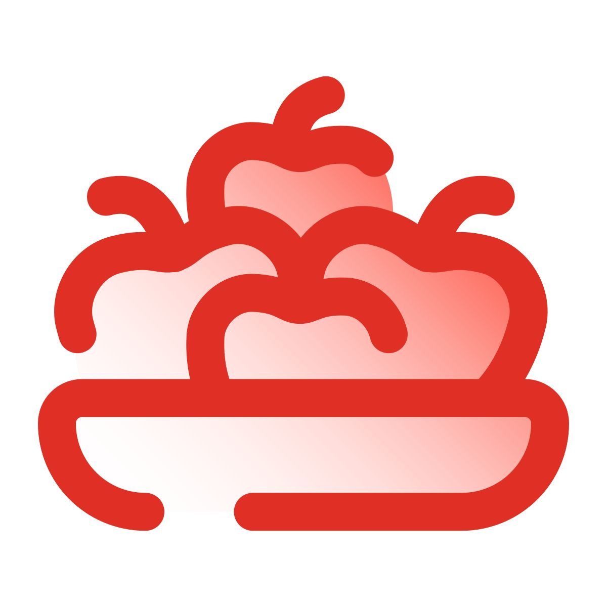 pulsar gradient style 苹果  盘子 icon