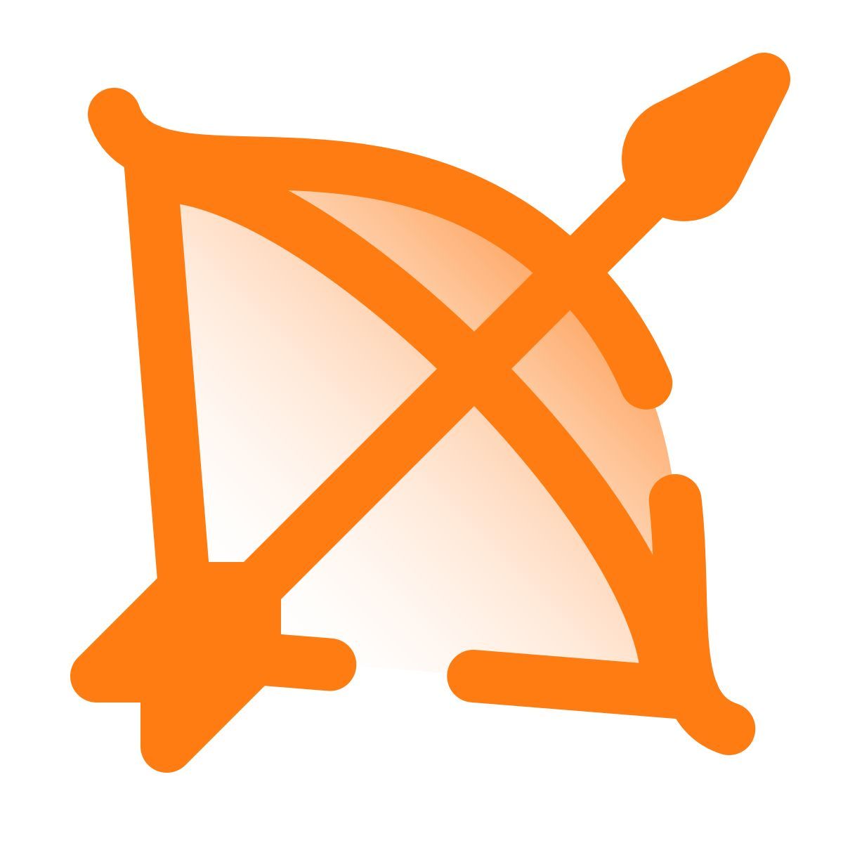 pulsar gradient style bow and arrow icon