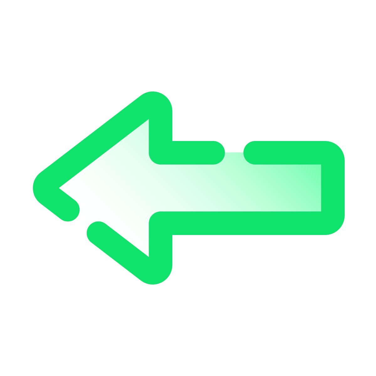 pulsar gradient style 왼쪽을 가리키는 화살표 icon