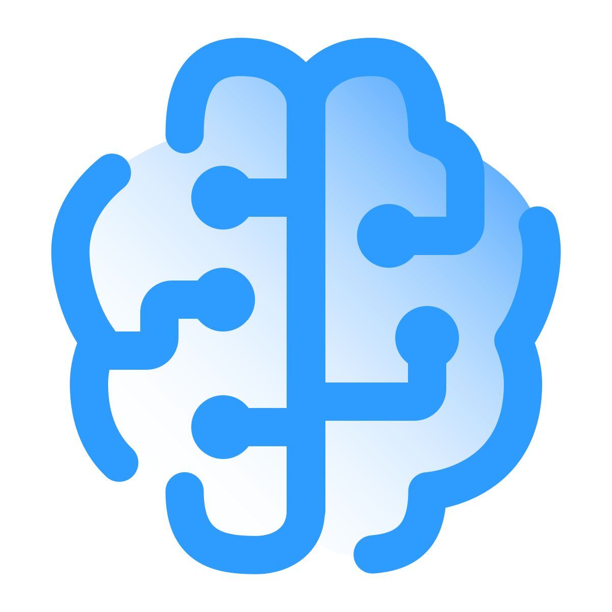 pulsar gradient style künstliche intelligenz icon