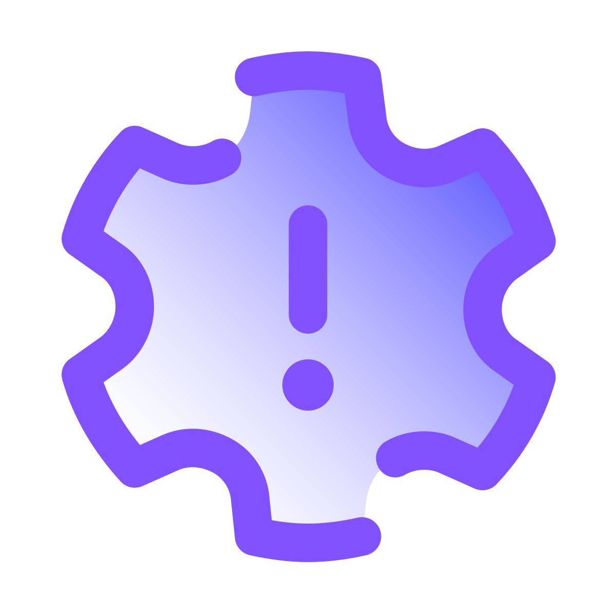 pulsar gradient style avertissement de boîte de vitesses automatique icon