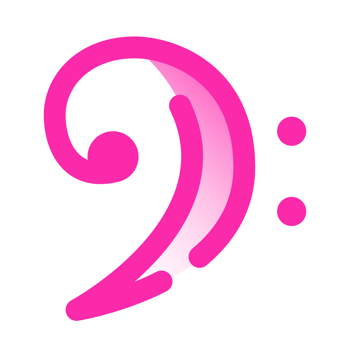 pulsar gradient style bass clef icon