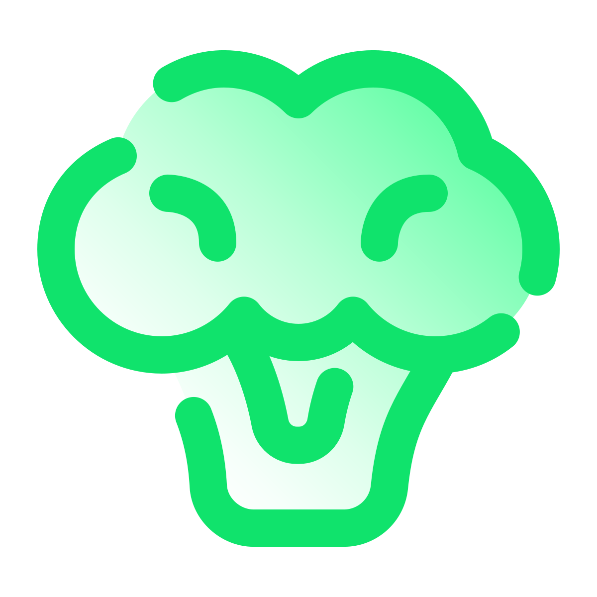 pulsar gradient style broccoli icon