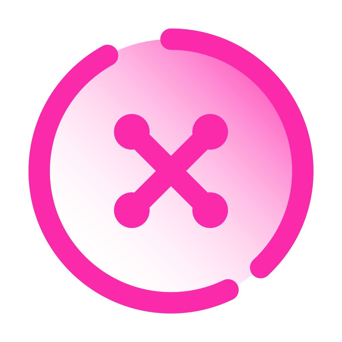 pulsar gradient style sewing button icon