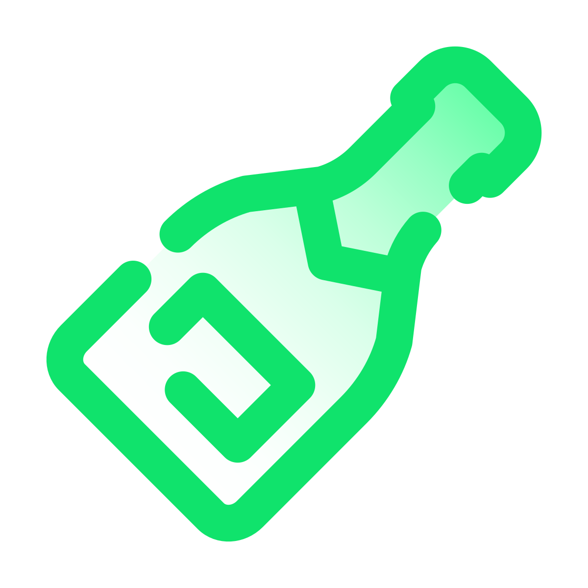 pulsar gradient style champagne bottle icon