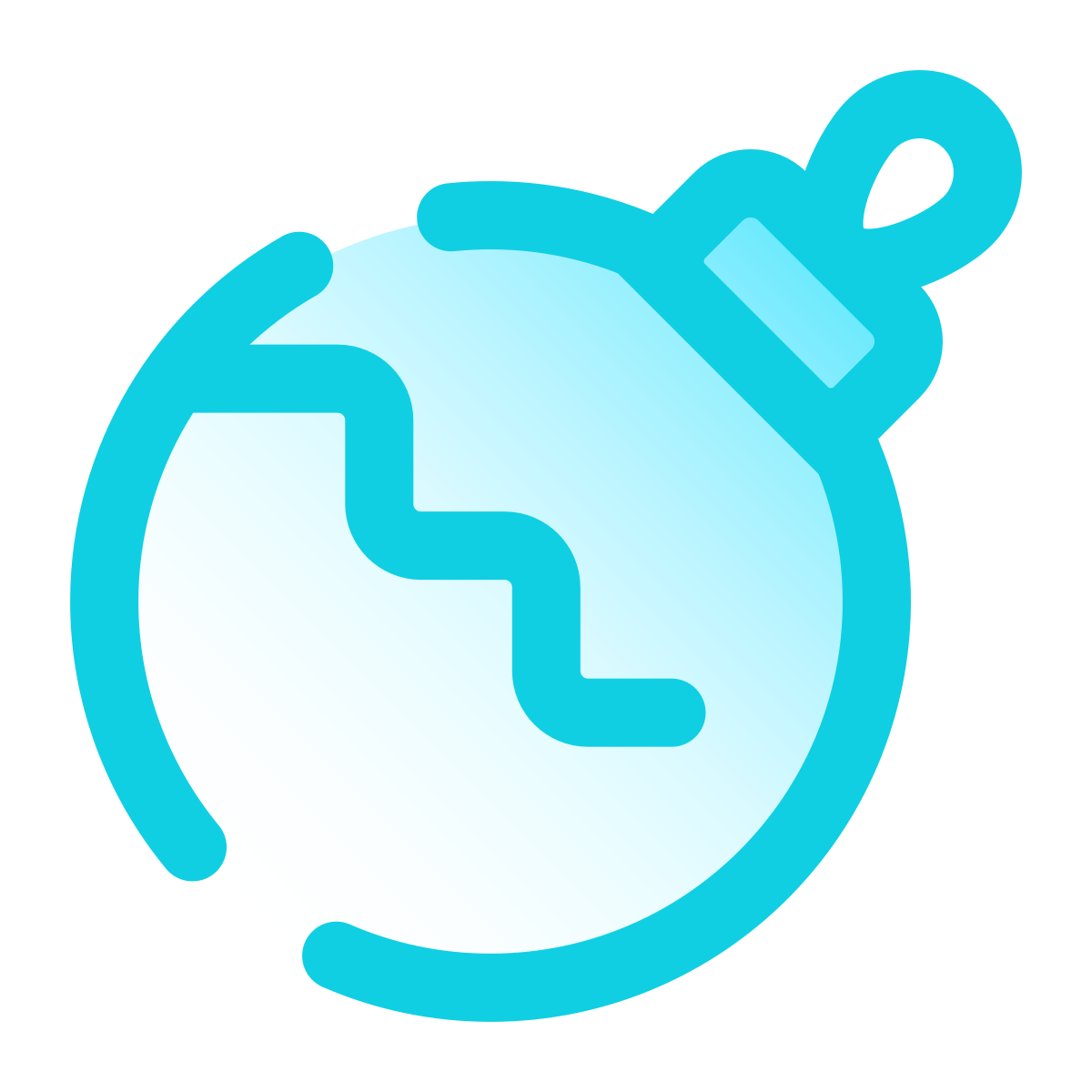 pulsar gradient style christmas ball icon