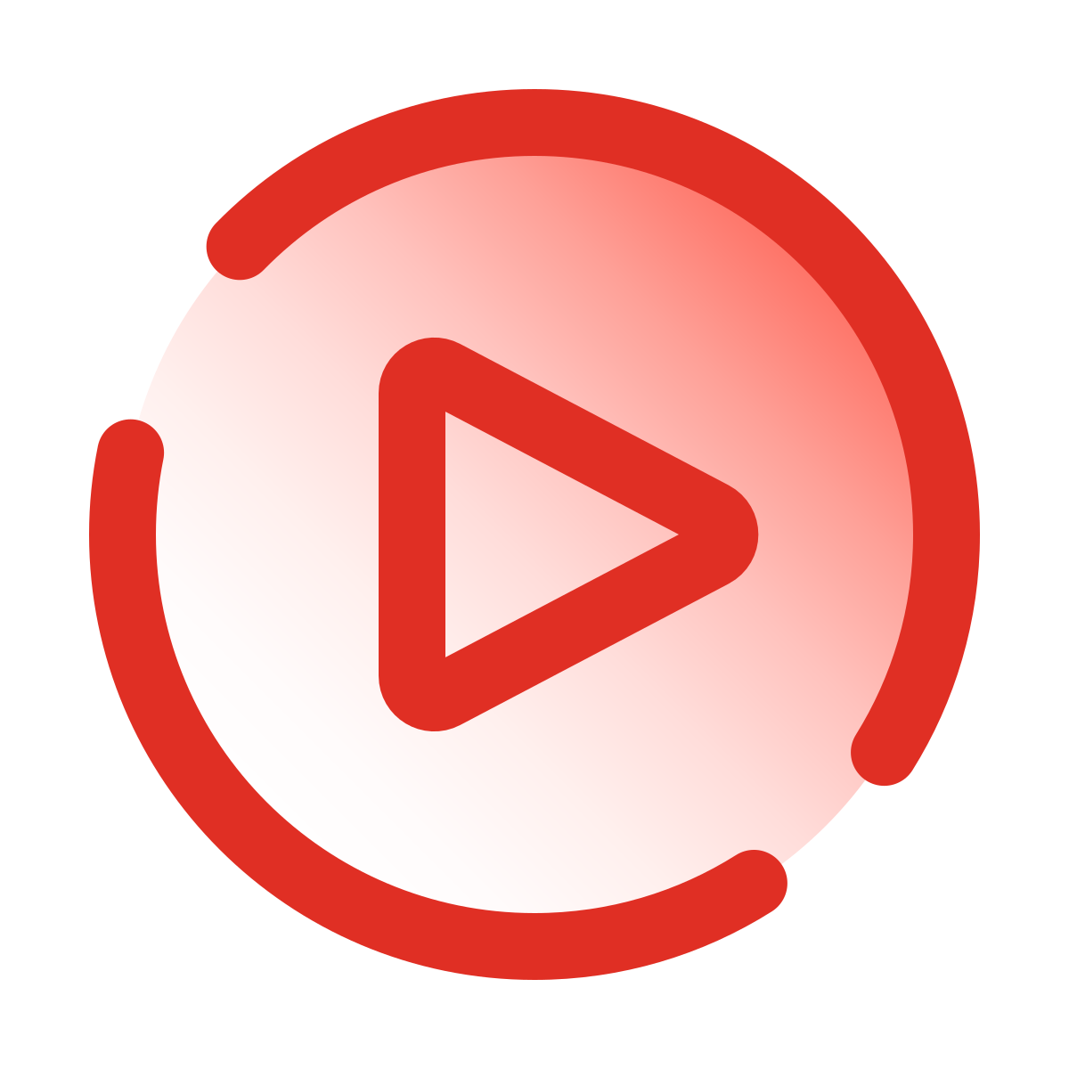 pulsar gradient style circled play icon