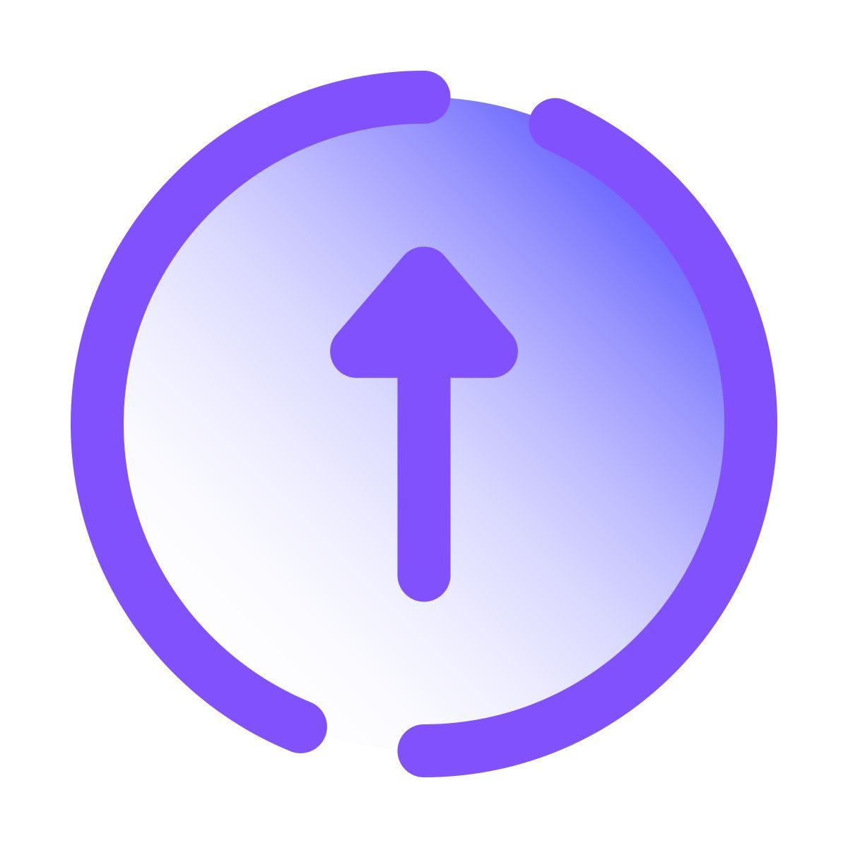 pulsar gradient style upward arrow icon