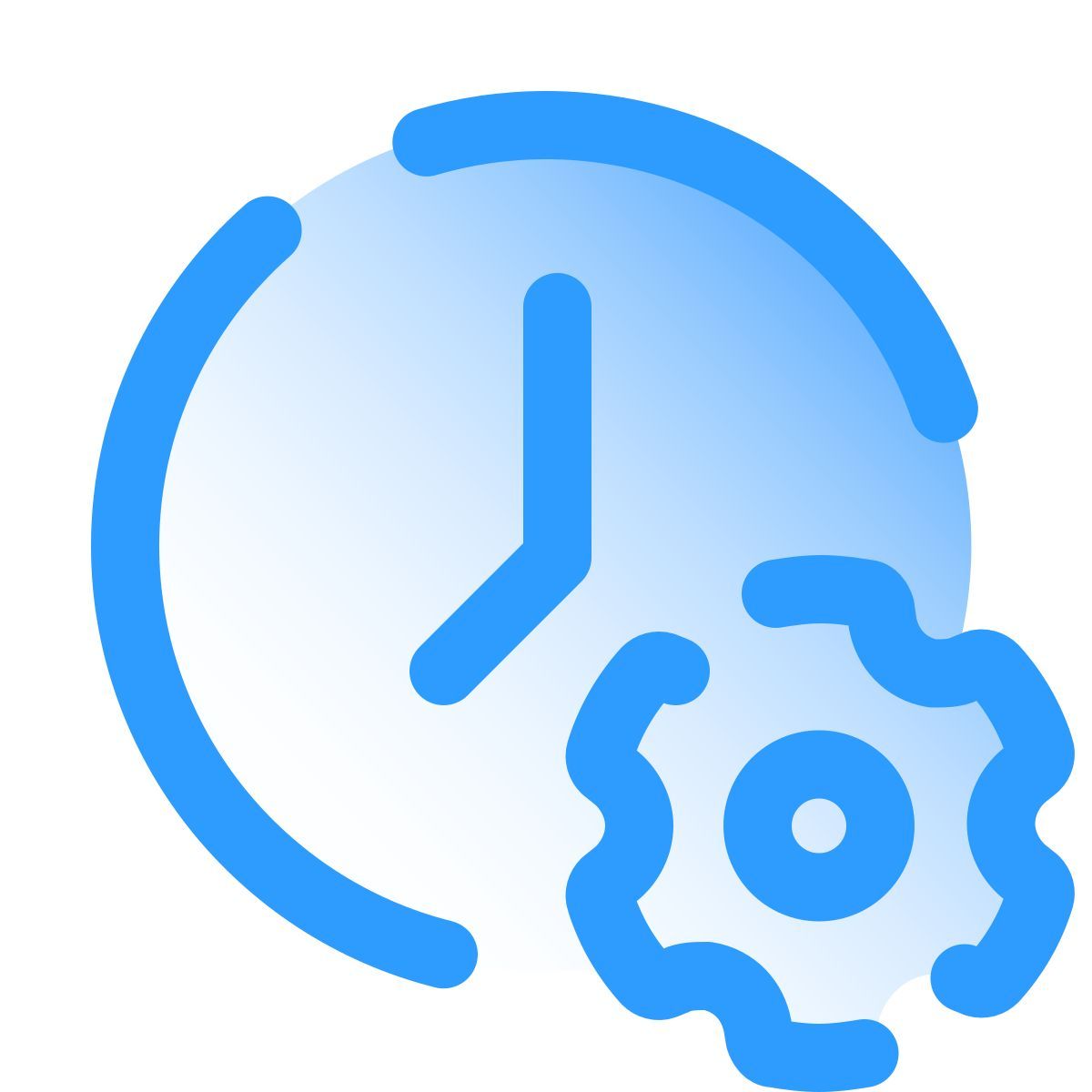 pulsar gradient style configuración del reloj icon