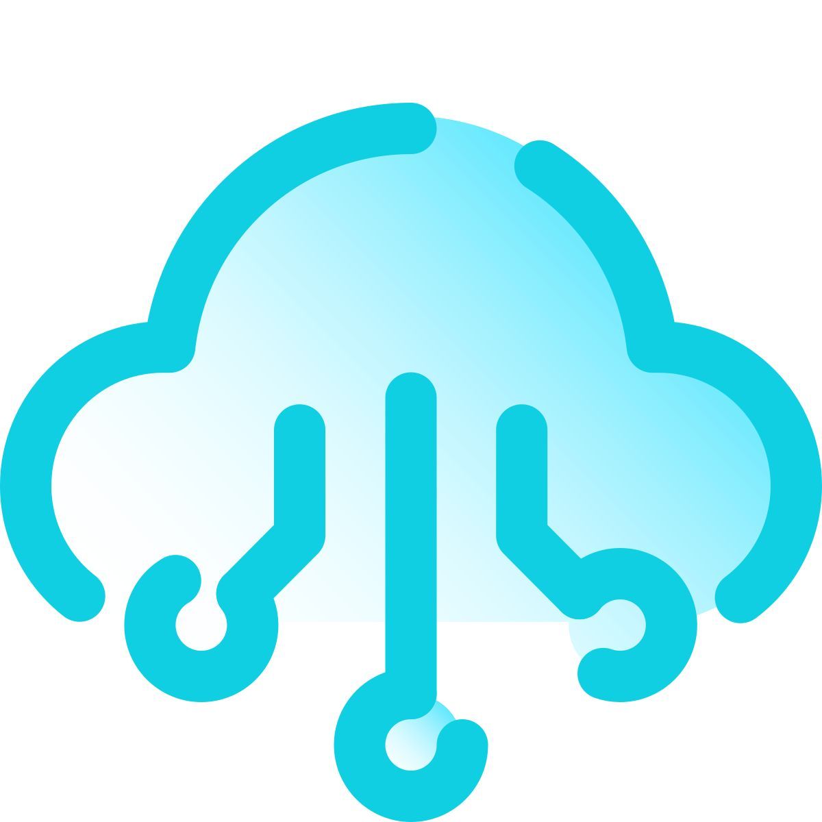 pulsar gradient style sviluppo cloud icon