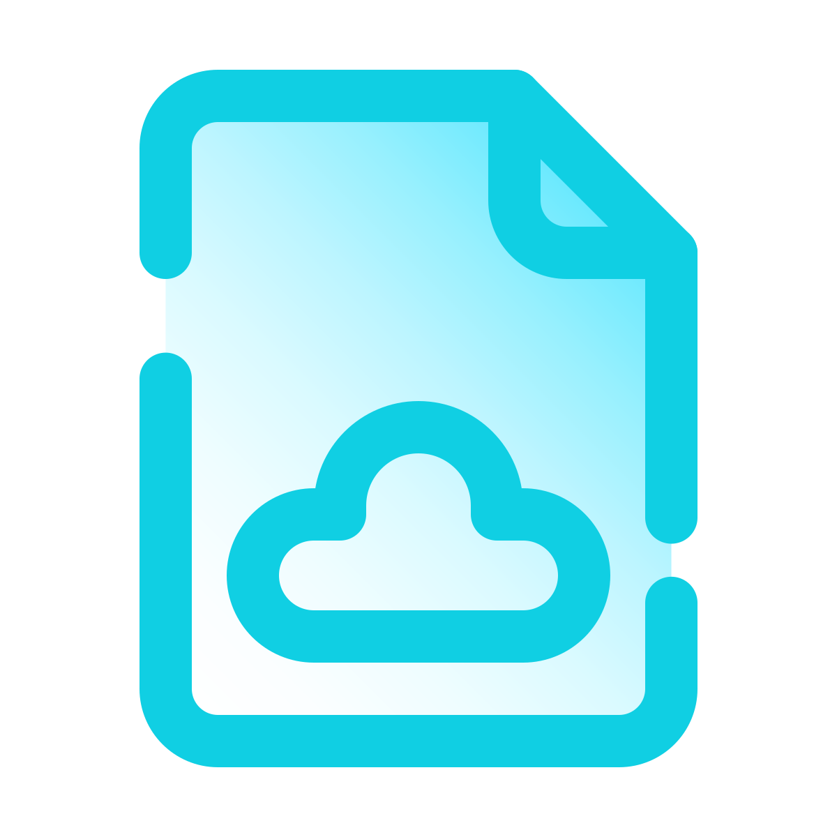 pulsar gradient style cloud file icon