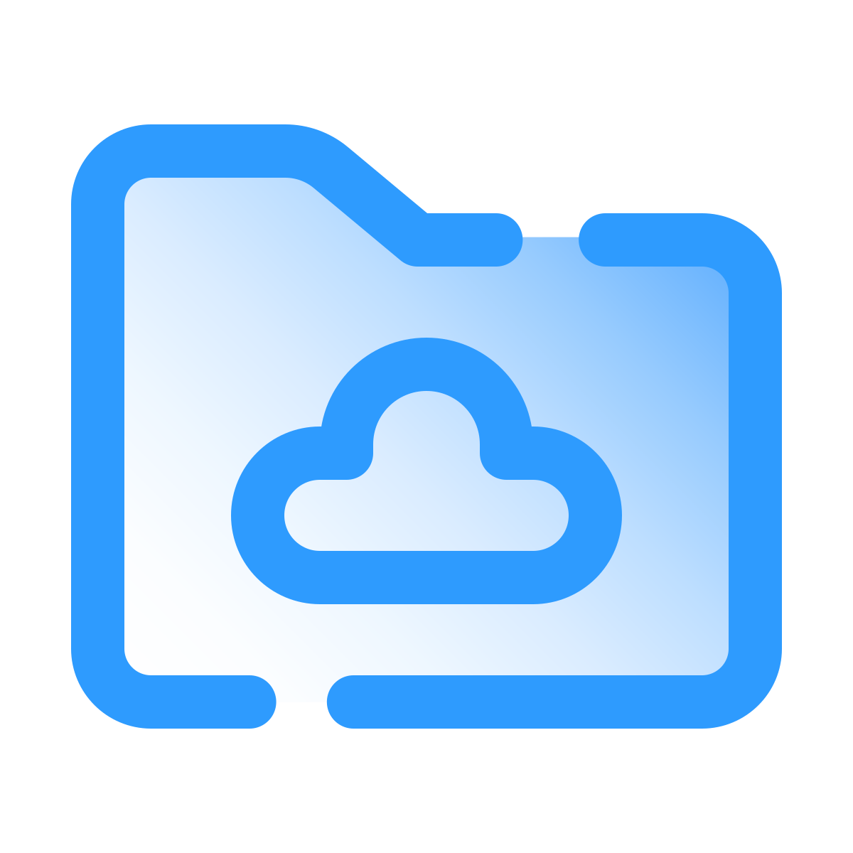 pulsar gradient style cloud folder icon