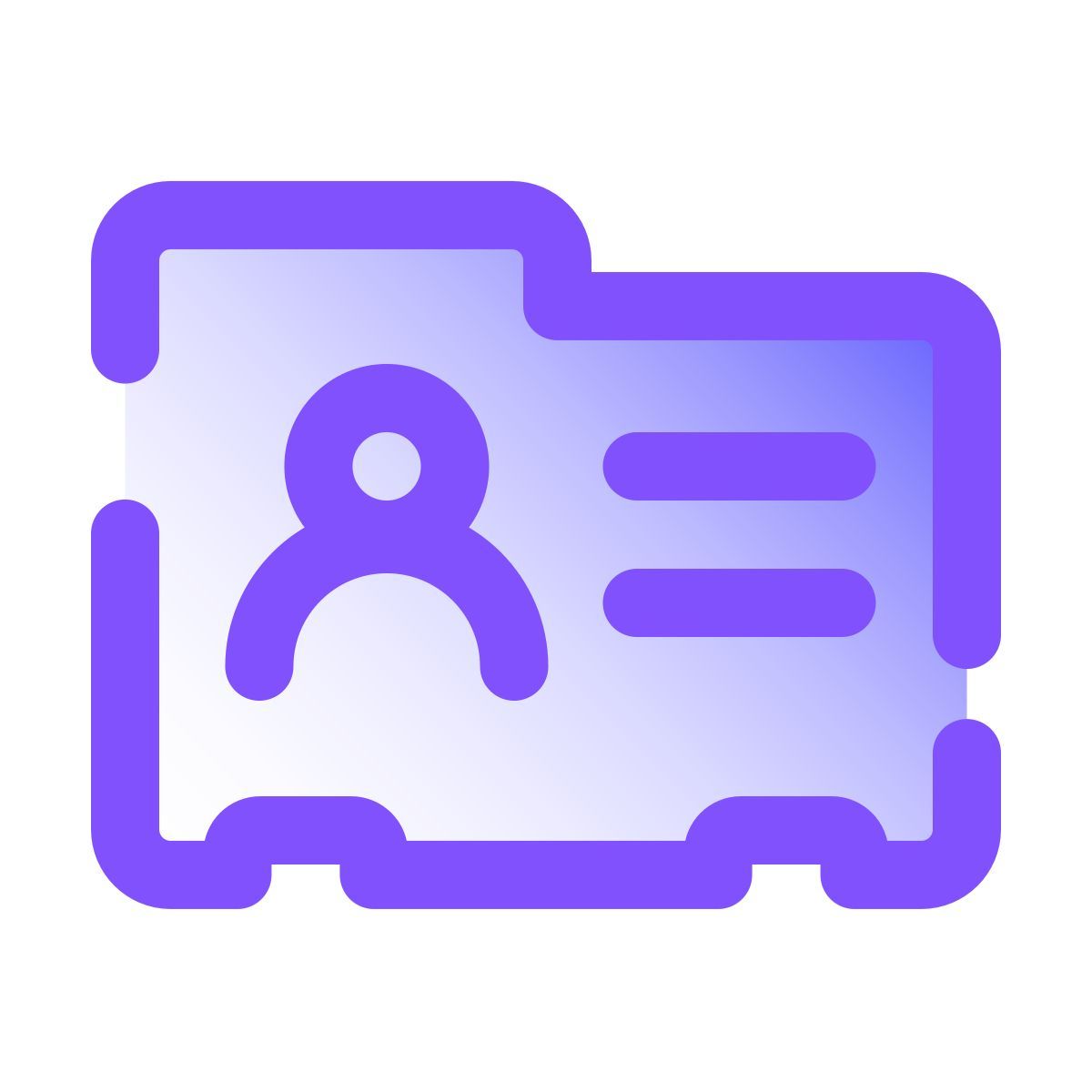 pulsar gradient style tarjeta de contacto icon