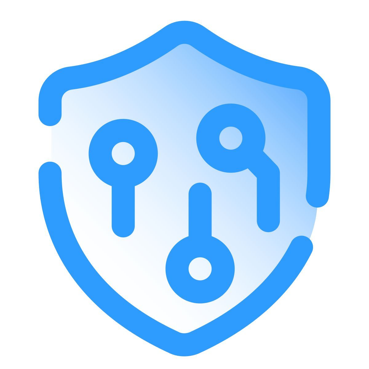 pulsar gradient style segurança de criptomoeda icon