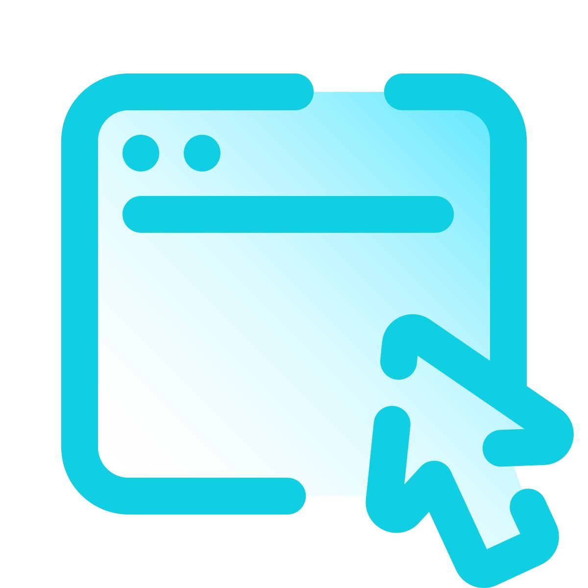 pulsar gradient style cursor na janela icon