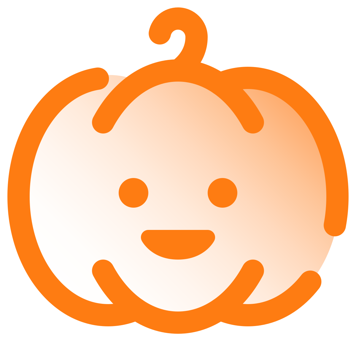 pulsar gradient style cute pumpkin icon
