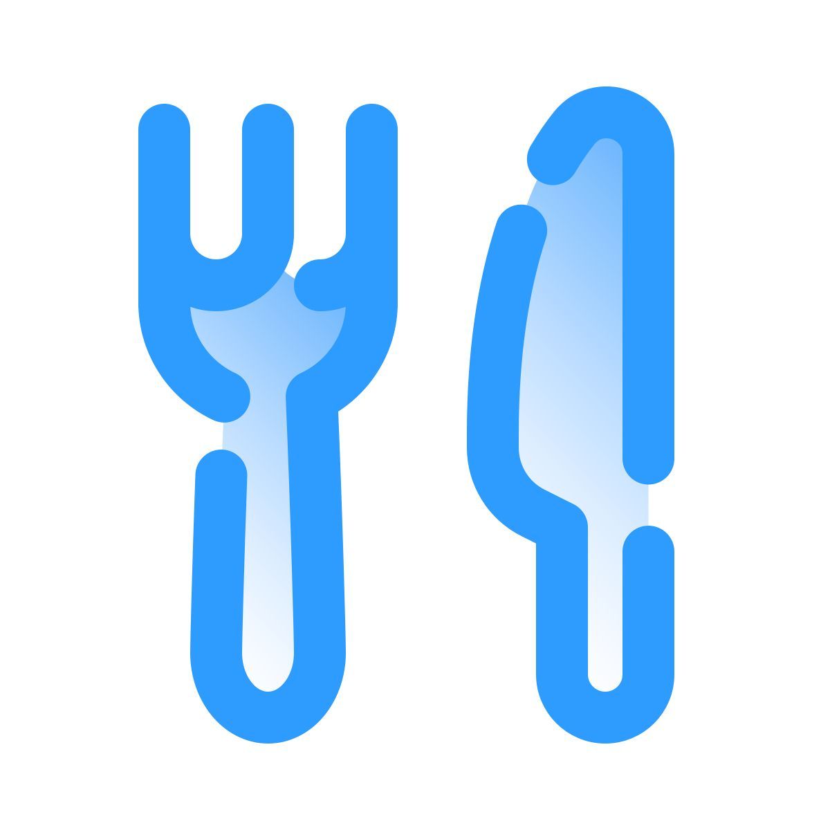 pulsar gradient style besteck icon