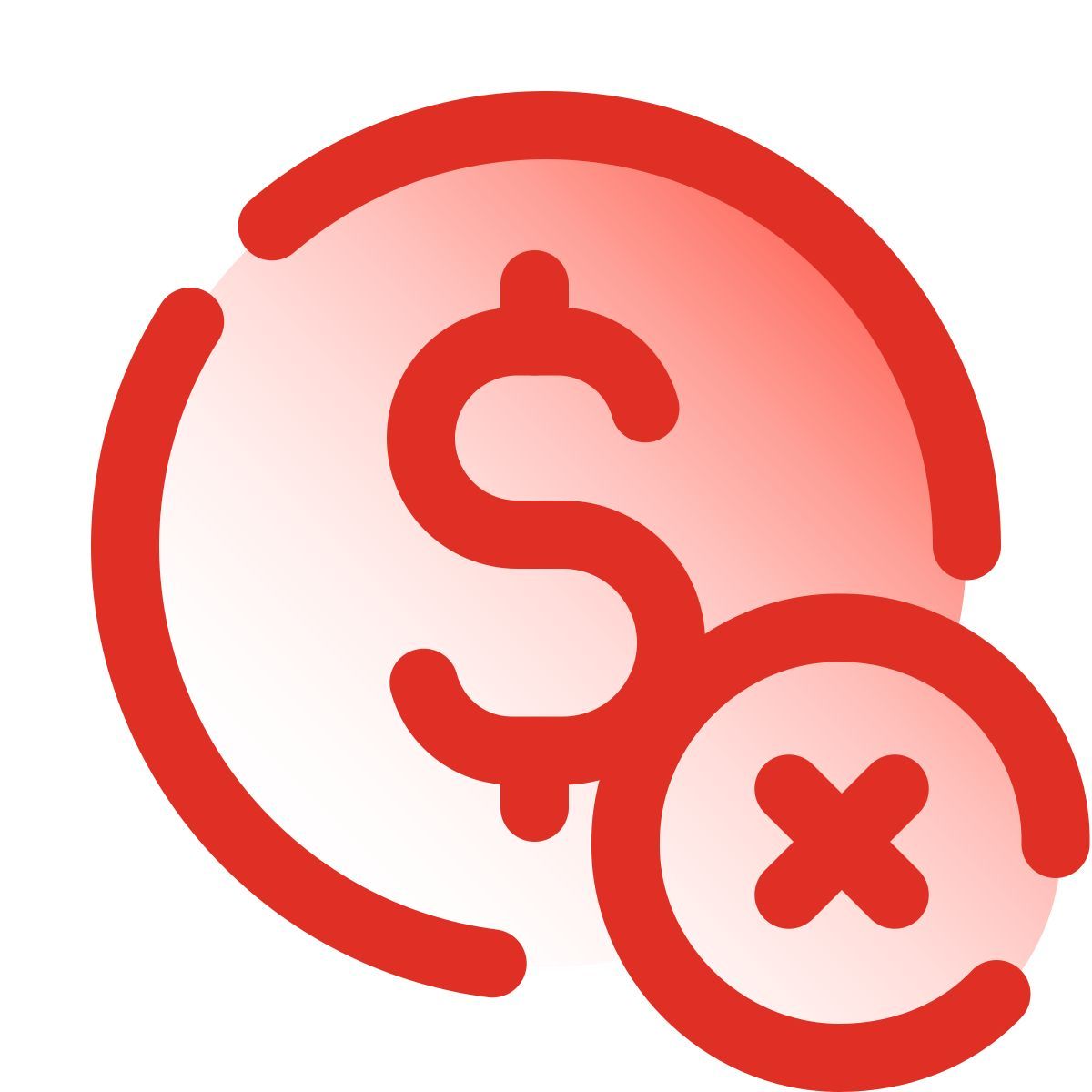 pulsar gradient style dollar löschen icon