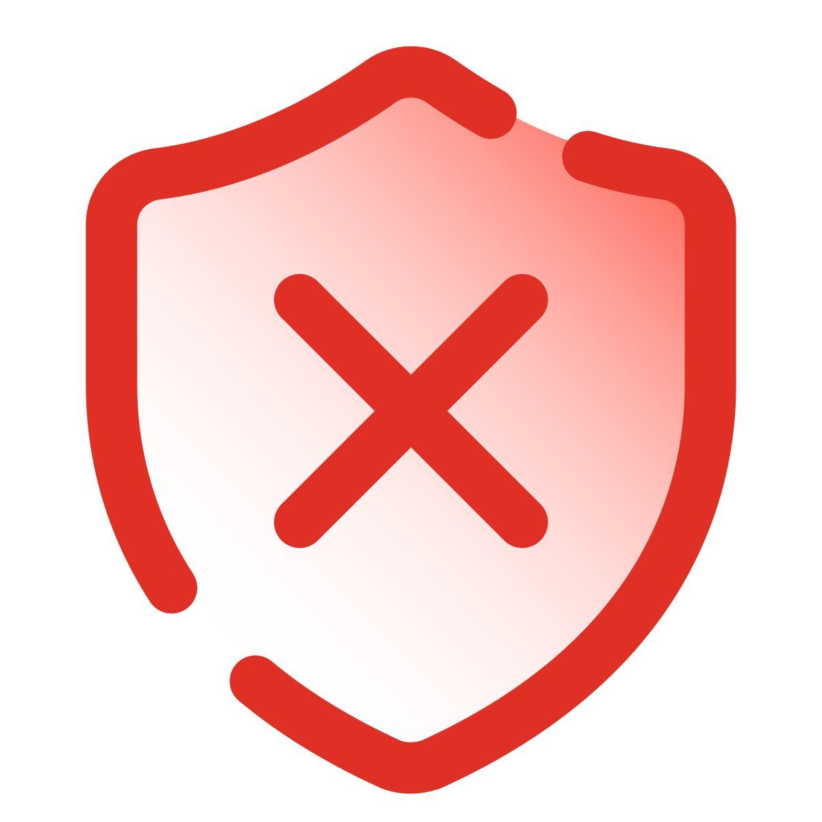 pulsar gradient style escudo de exclusão icon