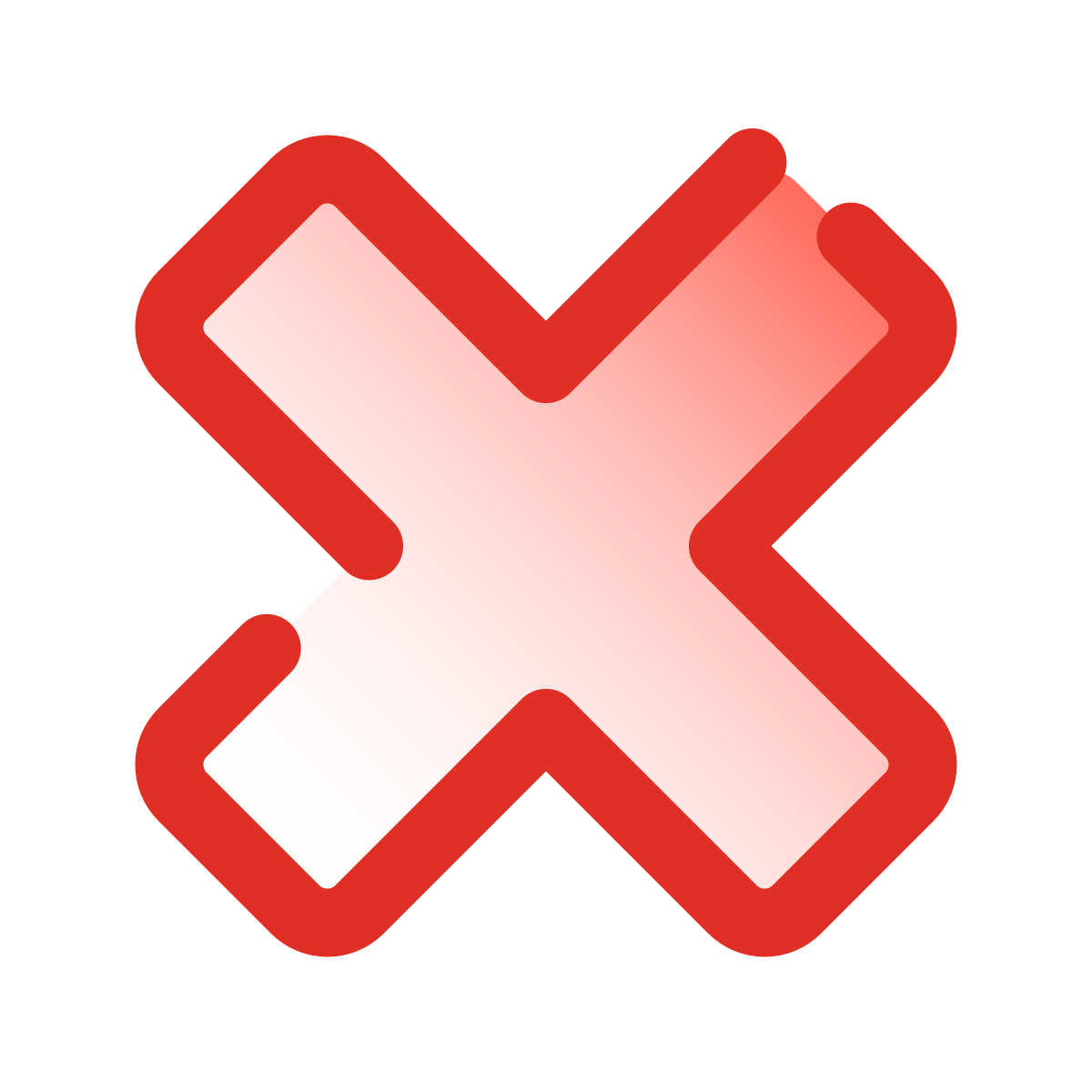 pulsar gradient style delete sign icon