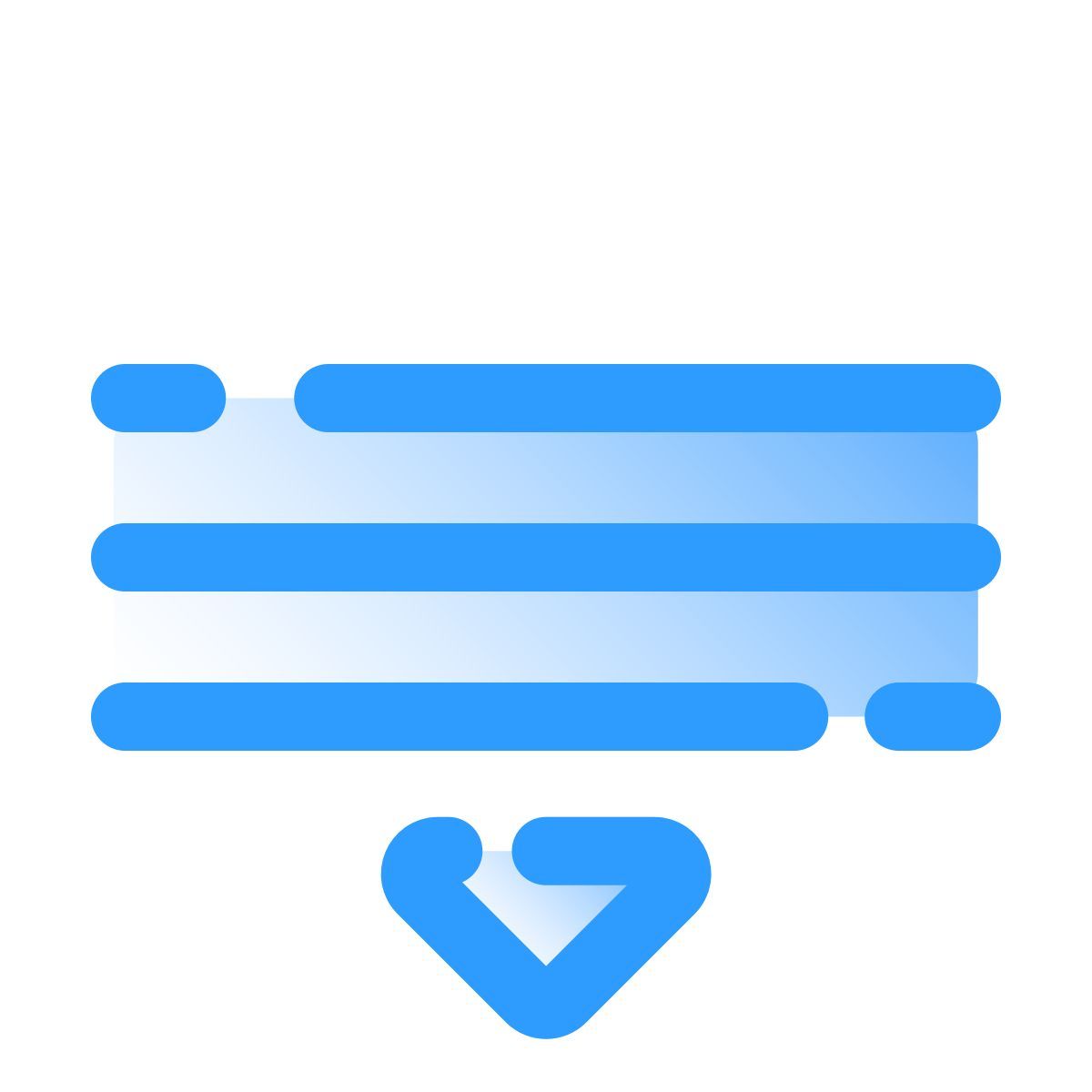 pulsar gradient style drag list down icon