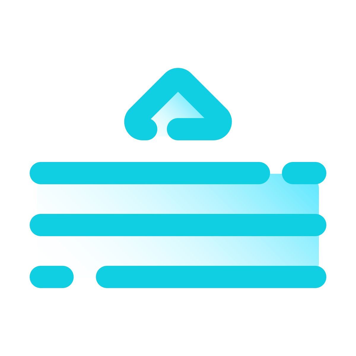 pulsar gradient style arrastrar lista hacia arriba icon