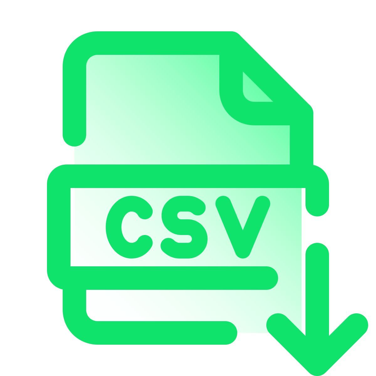 pulsar gradient style export csv icon