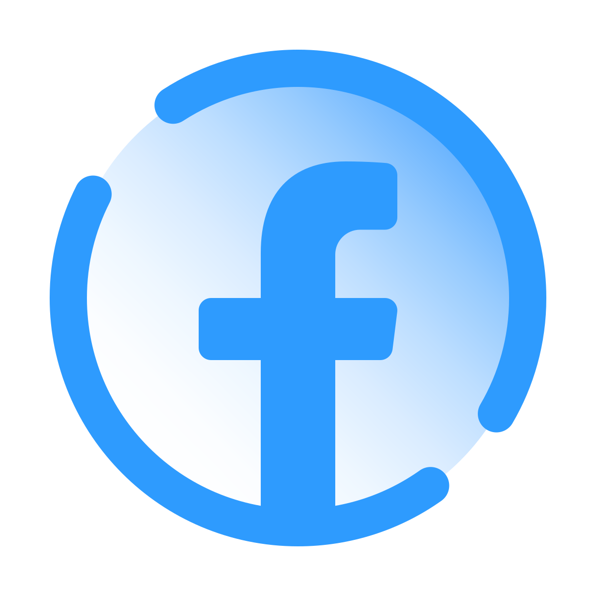 pulsar gradient style facebook new icon