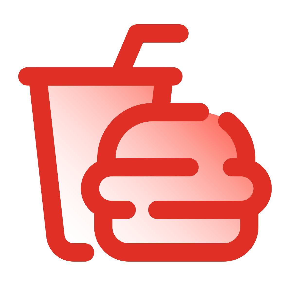 pulsar gradient style fast food icon
