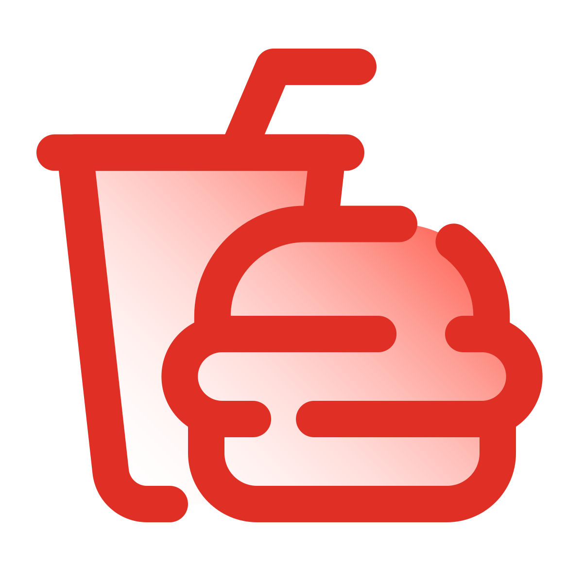 pulsar gradient style fast food icon