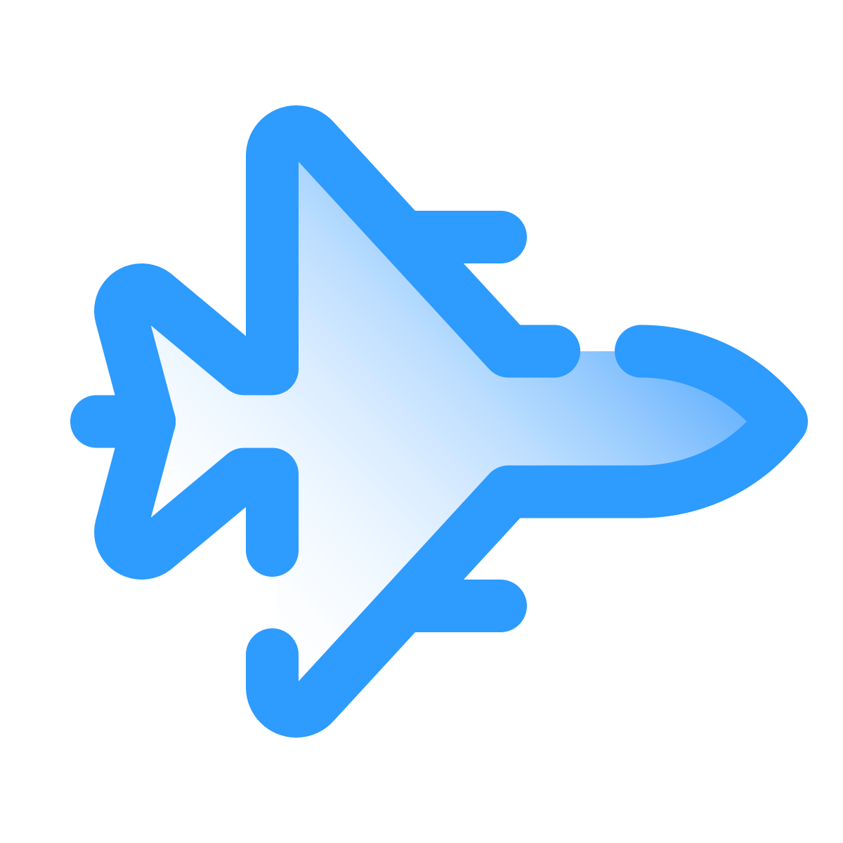 pulsar gradient style fighter jet icon