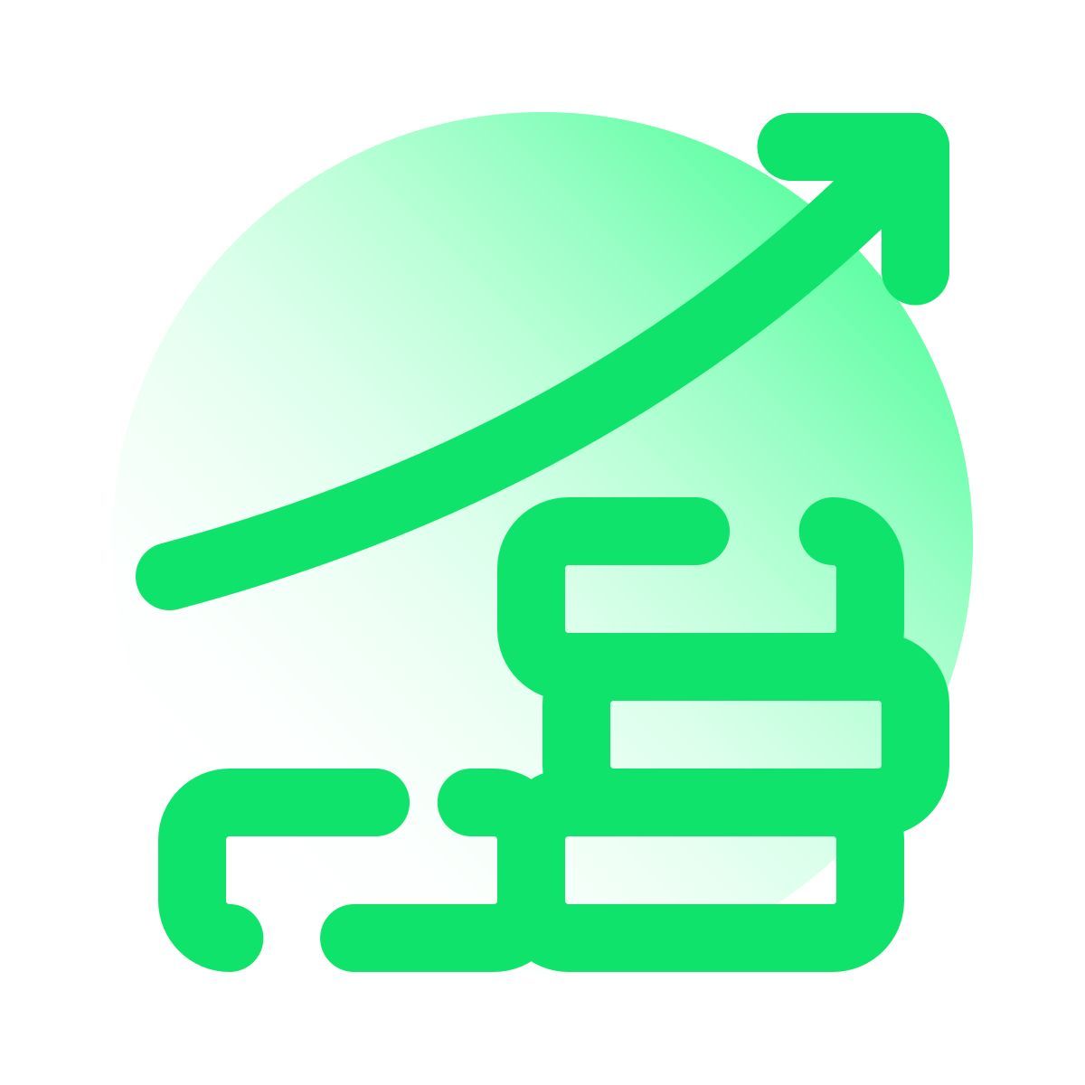 pulsar gradient style 金融增长 icon