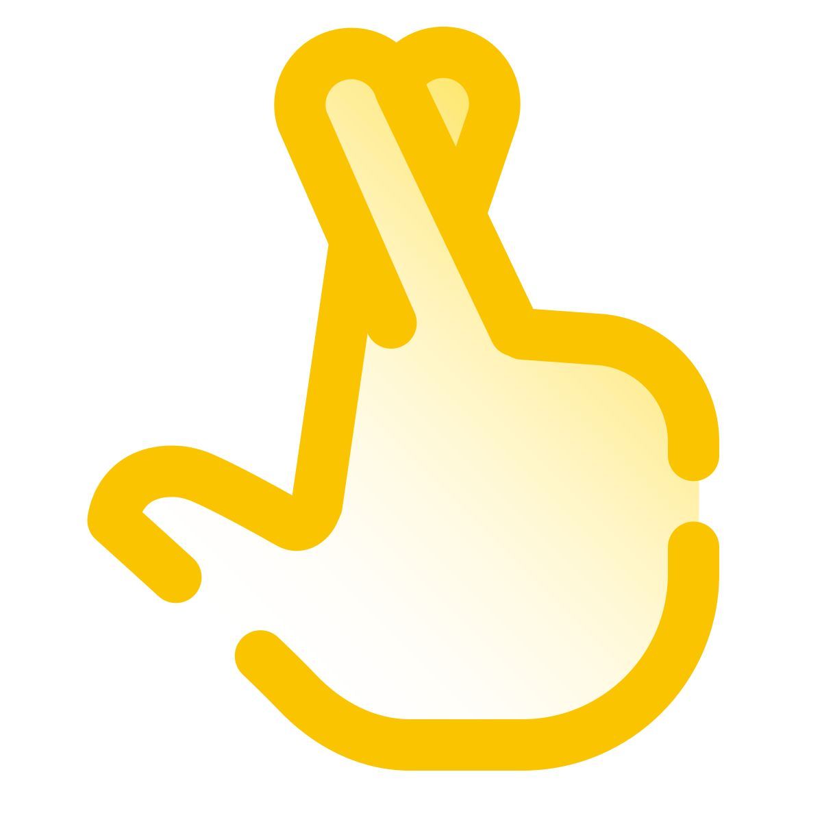 pulsar gradient style fingers crossed icon