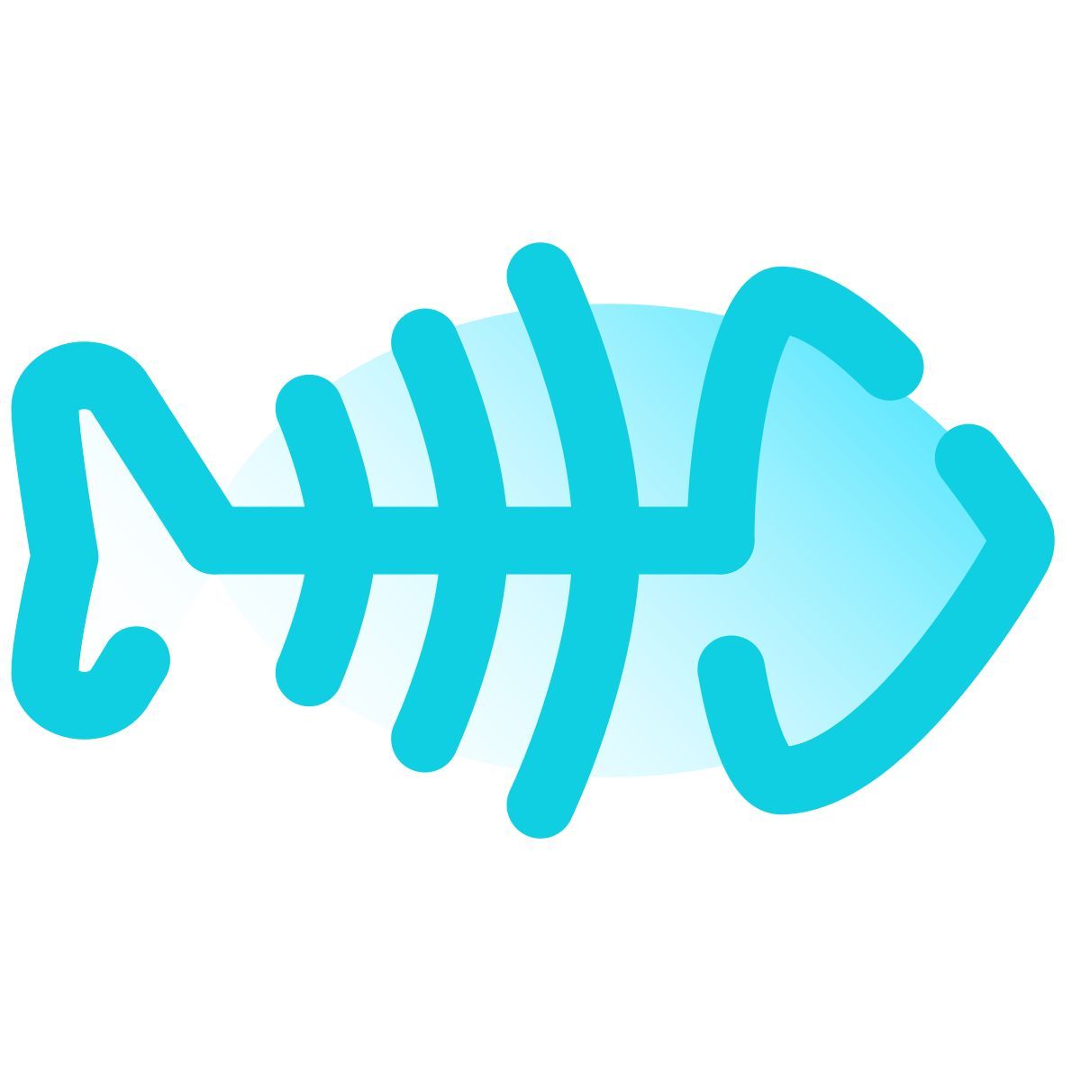 pulsar gradient style fischskelett icon