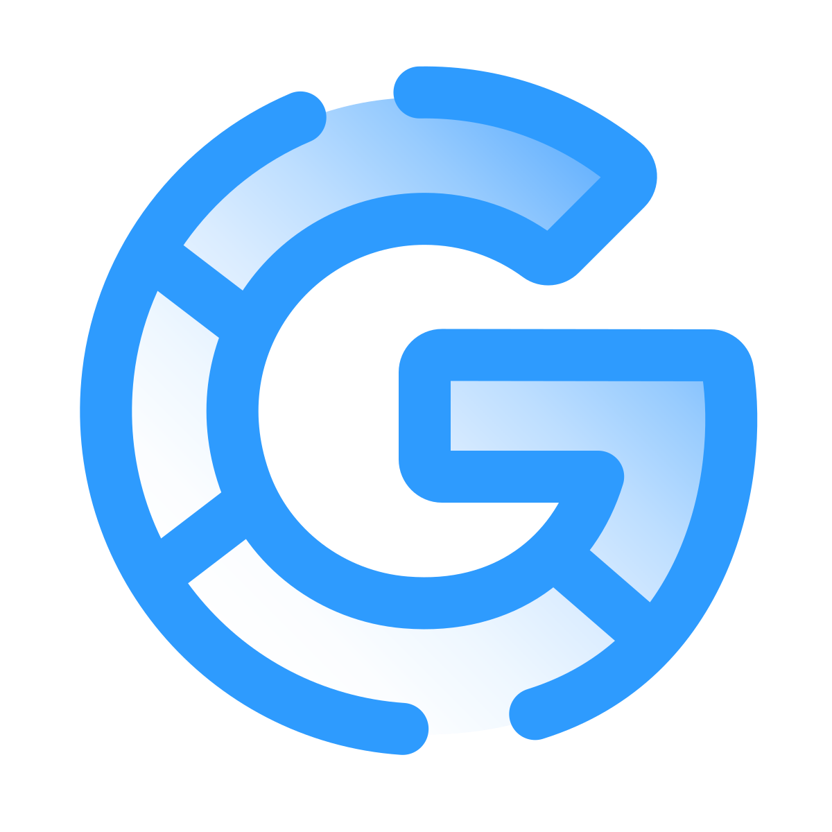 pulsar gradient style google logo icon