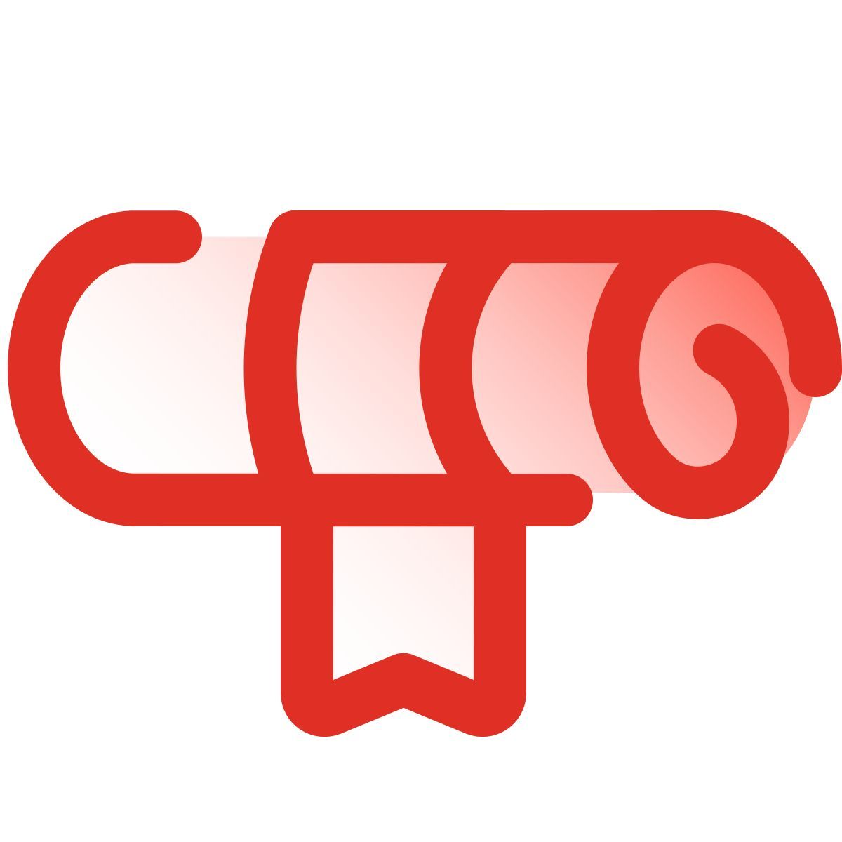 pulsar gradient style graduation scroll icon