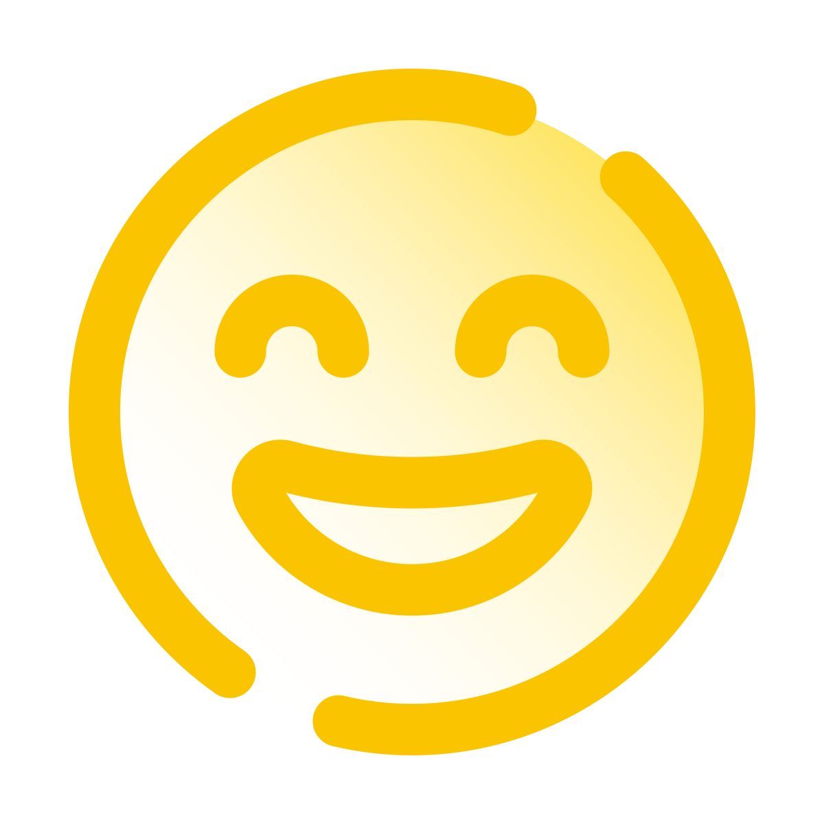 pulsar gradient style icono de cara sonriente con ojos sonrientes icon