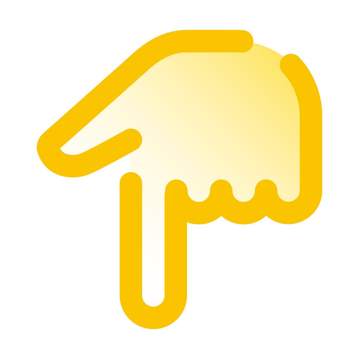 pulsar gradient style hand down icon