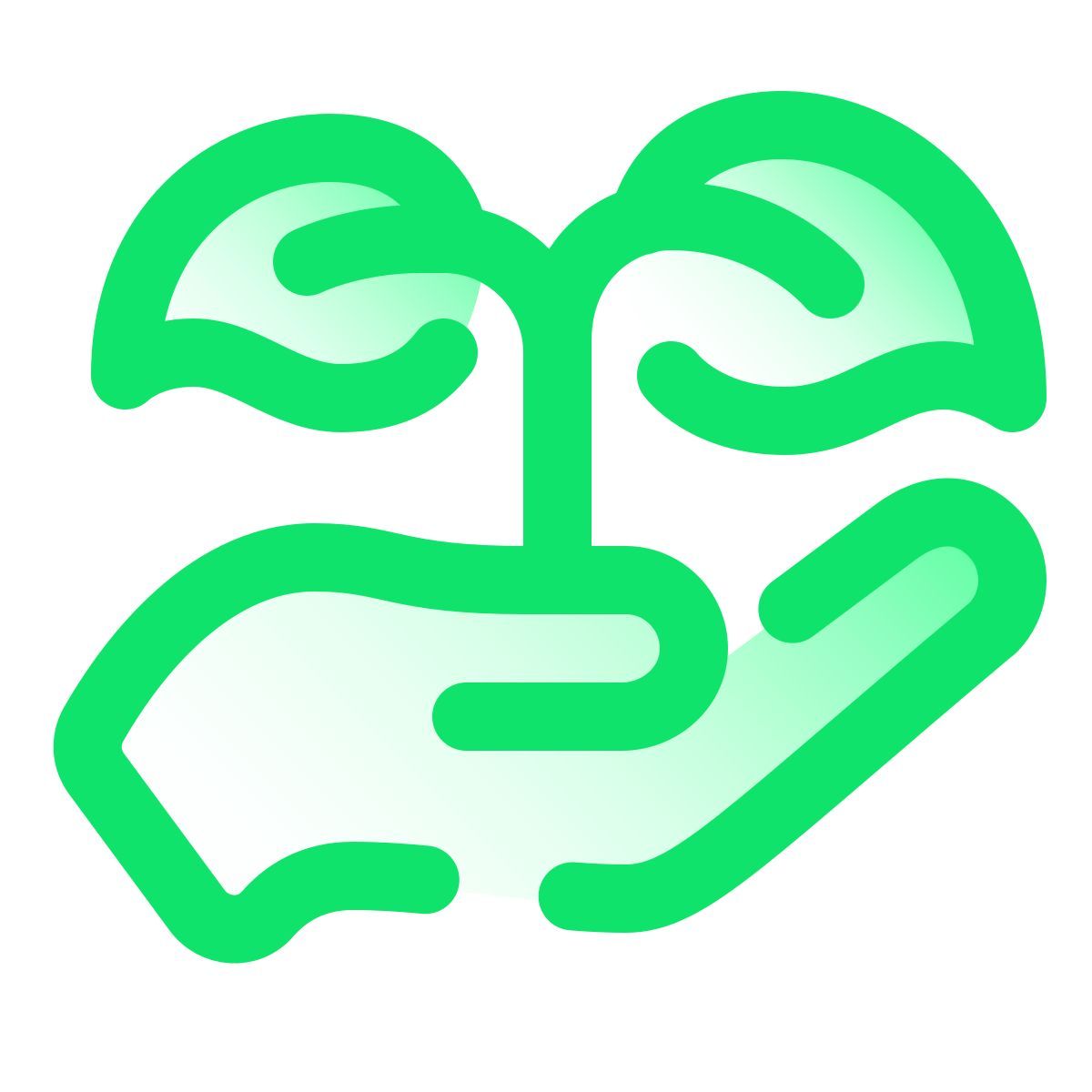 pulsar gradient style hand planting icon