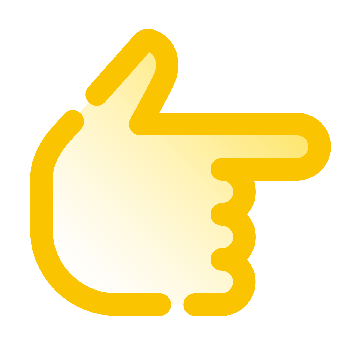 pulsar gradient style hand right icon