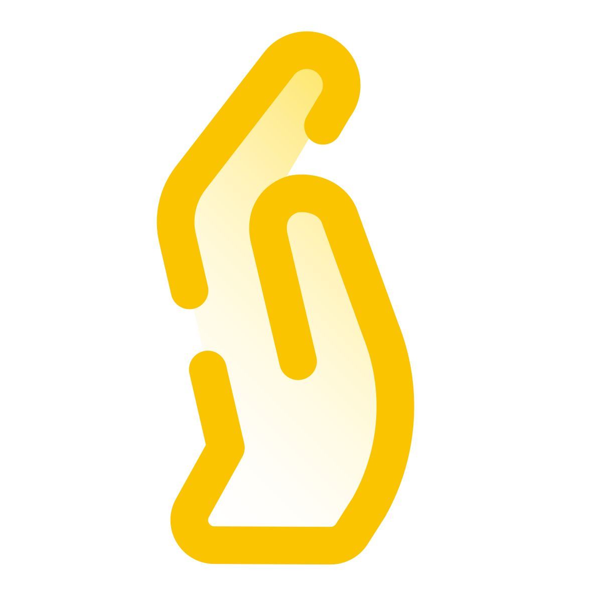 pulsar gradient style vista lateral de la mano icon